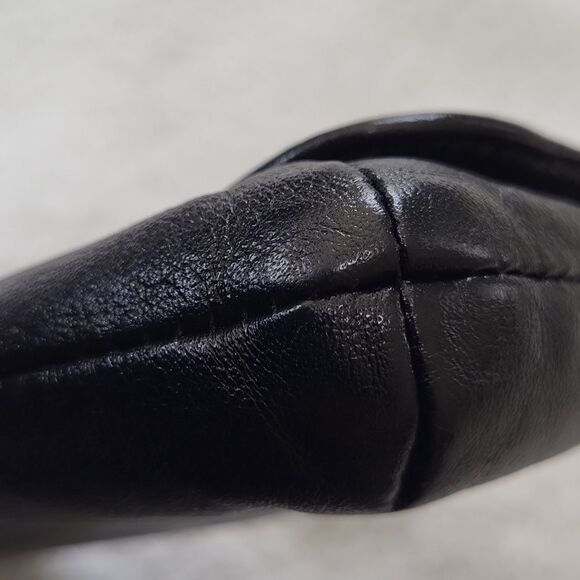 EUC COACH Wristlet Ashley Black Leather Flap Wallet designer authentic - Picture 8 of 9